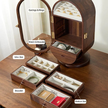 Sollene™ 360° Rotating Jewelry Cabinet